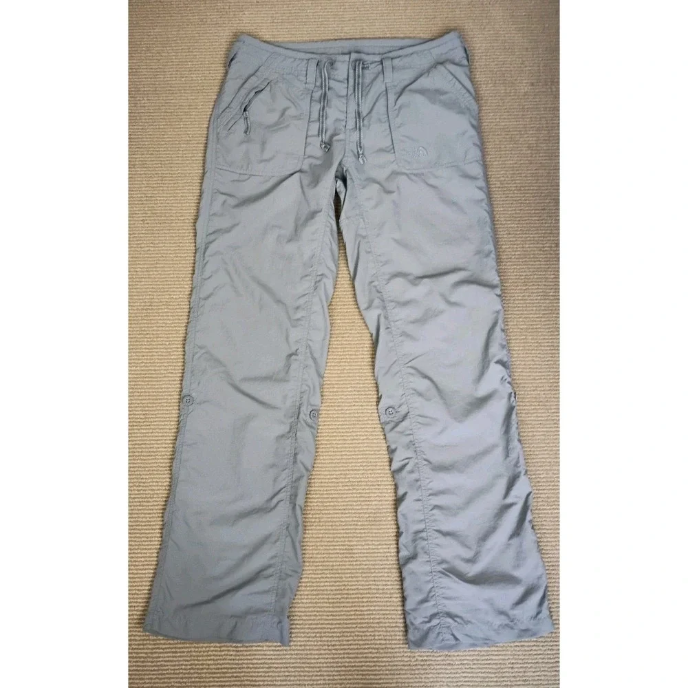 The North Face Horizon Tempest Gray Nylon Hiking Pants Roll Tap Women's Size 10